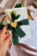 Invitație de nuntă Emerald Elegance 💚