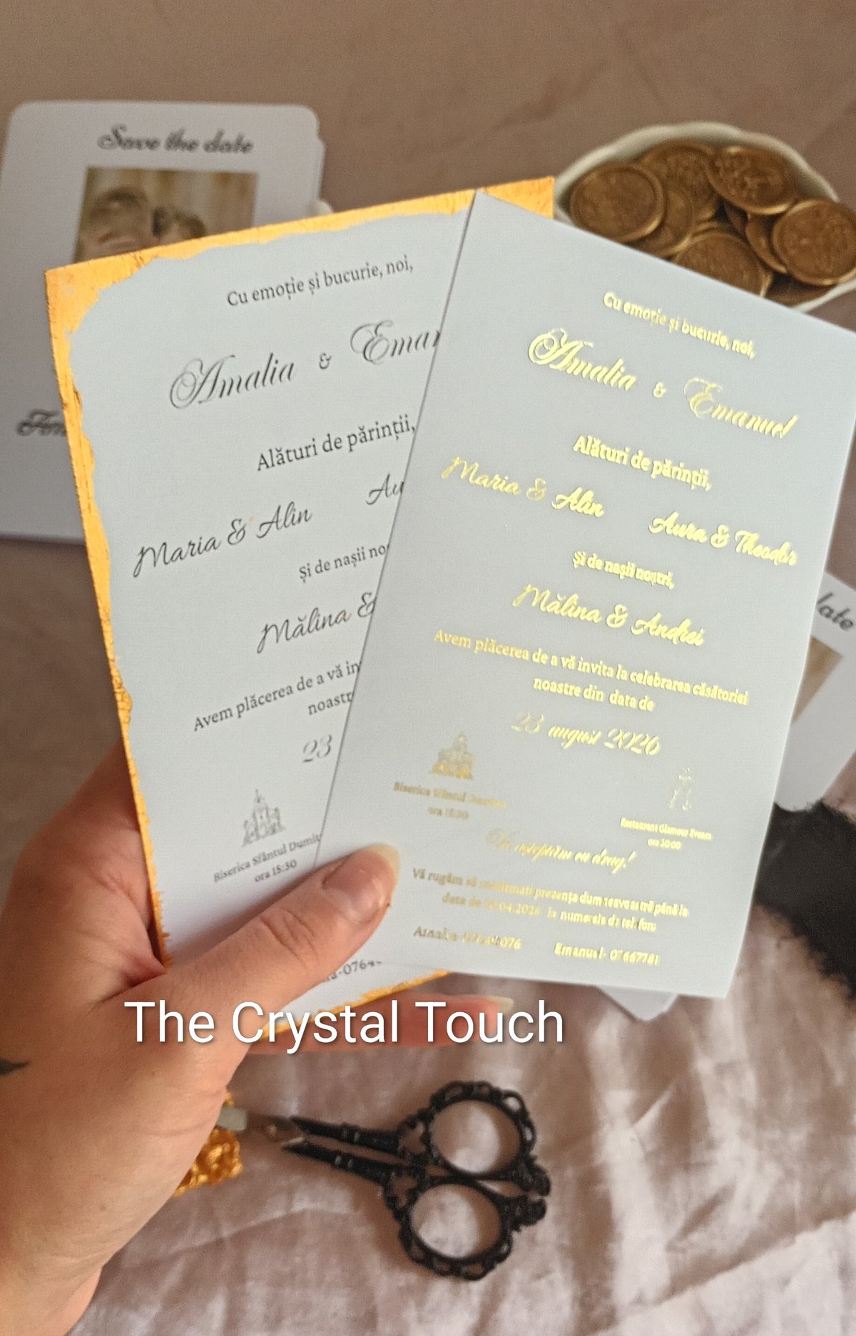 Invitații de nuntă personalizate cu fotografie