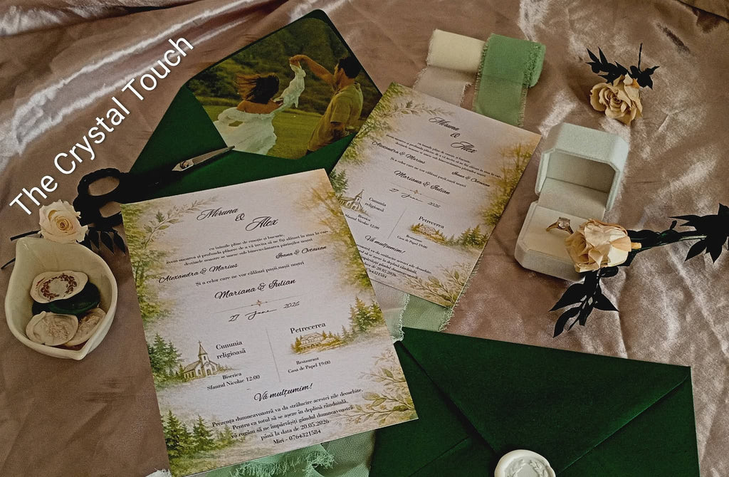 Invitație de nuntă „Forest Romance”