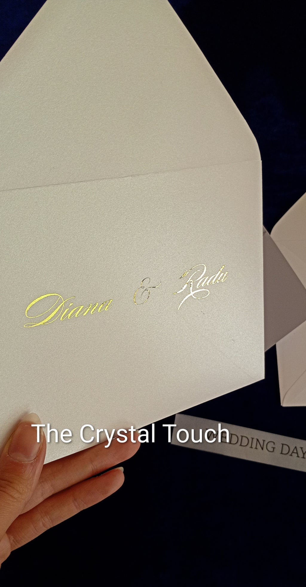Invitație de nuntă „Golden Elegance”