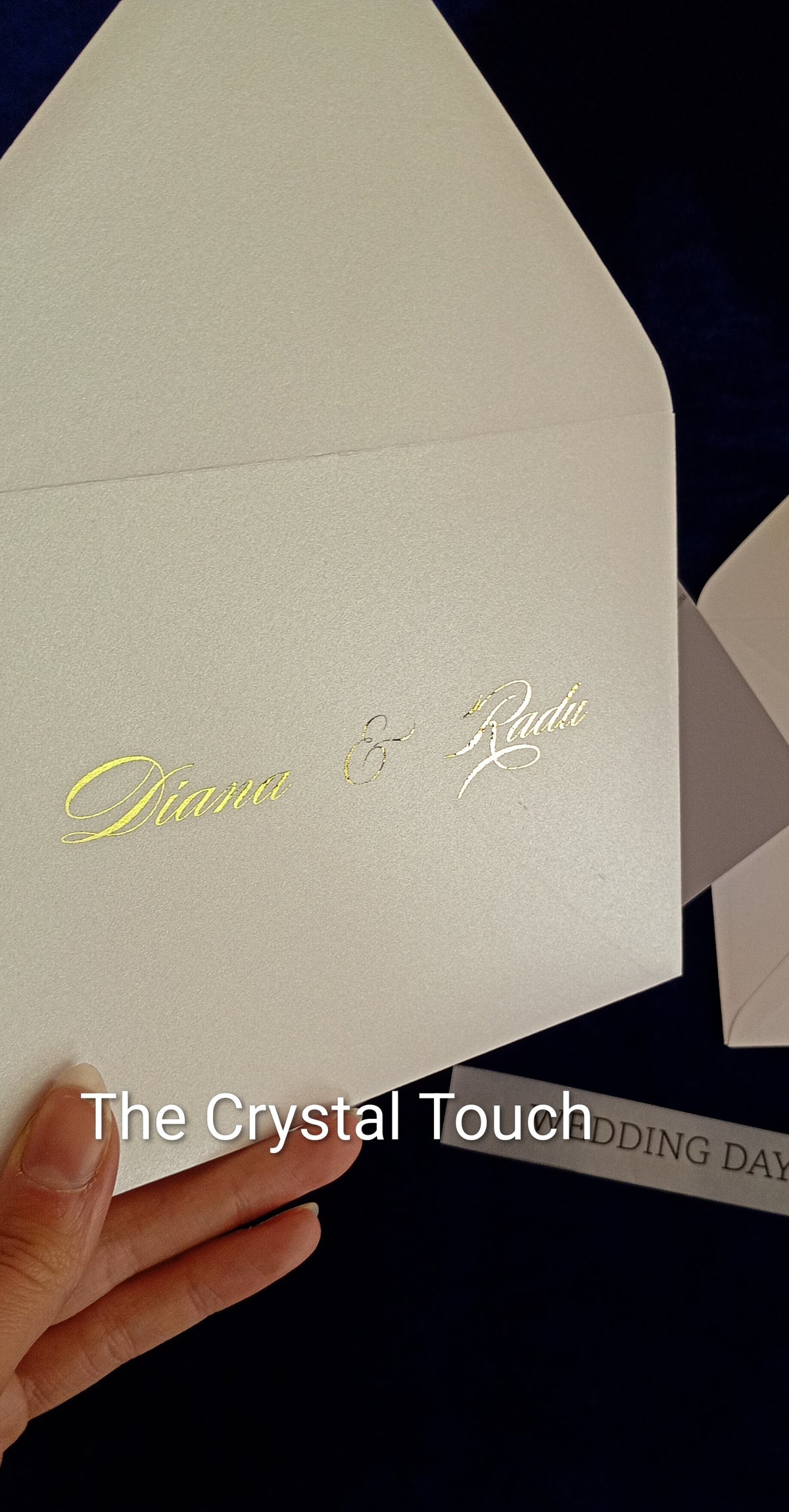Invitație de nuntă „Golden Elegance”