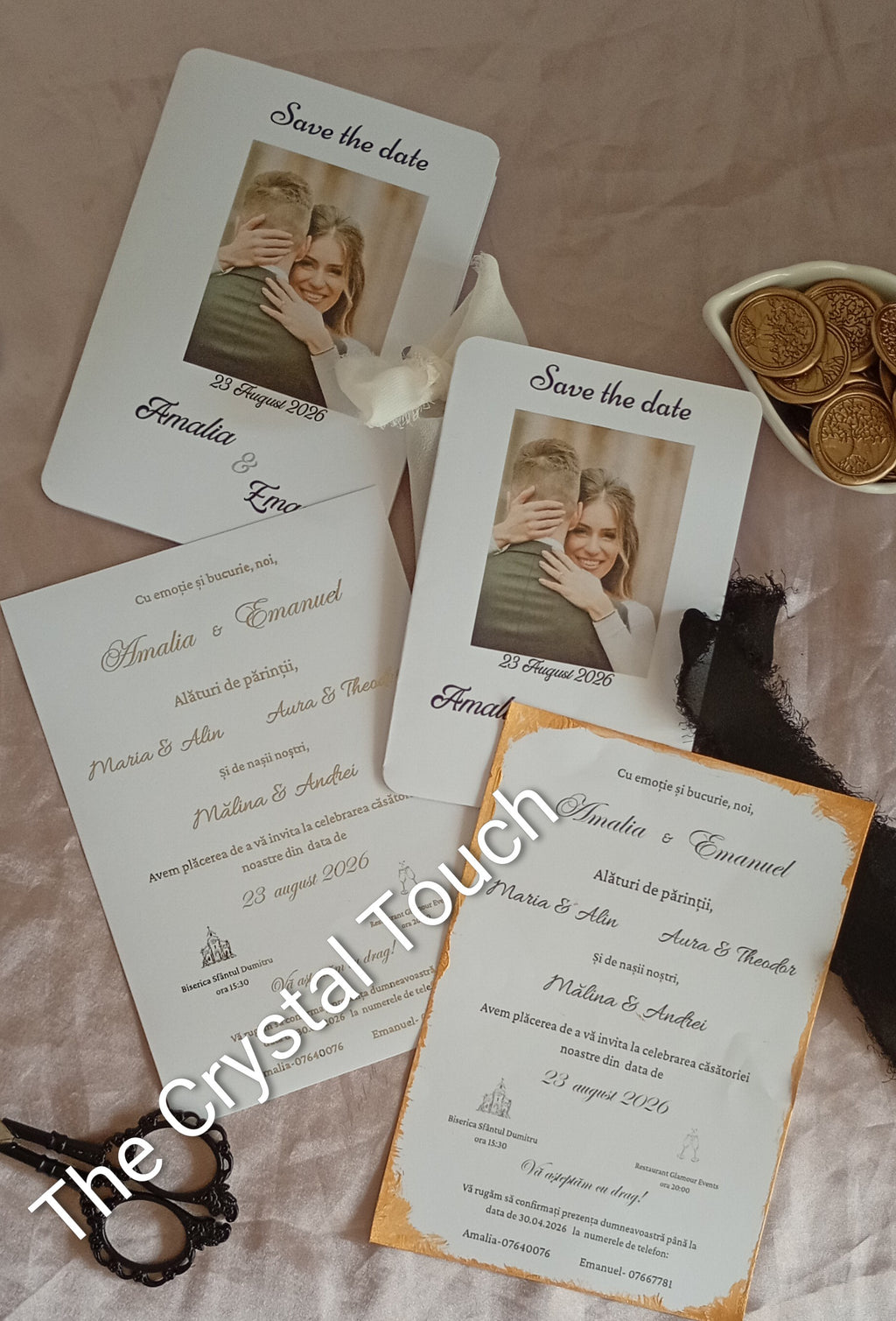 Invitații de nuntă personalizate cu fotografie