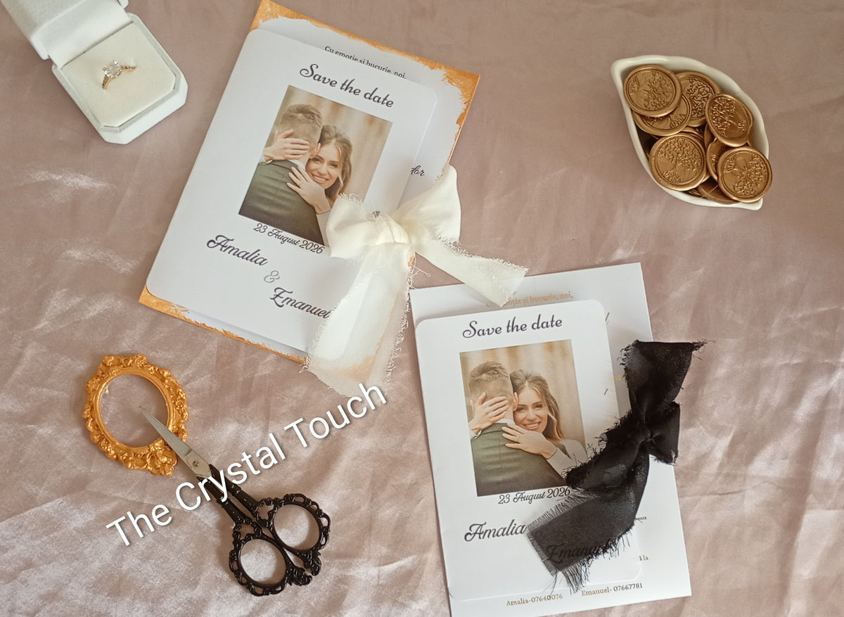 Invitații de nuntă personalizate cu fotografie