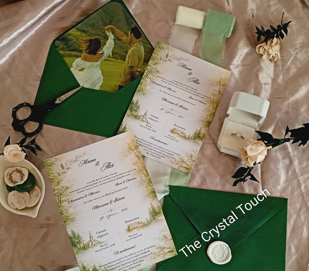 Invitație de nuntă „Forest Romance”