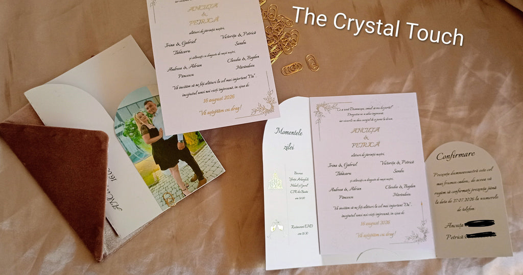 Invitație de nuntă „Golden Grace”